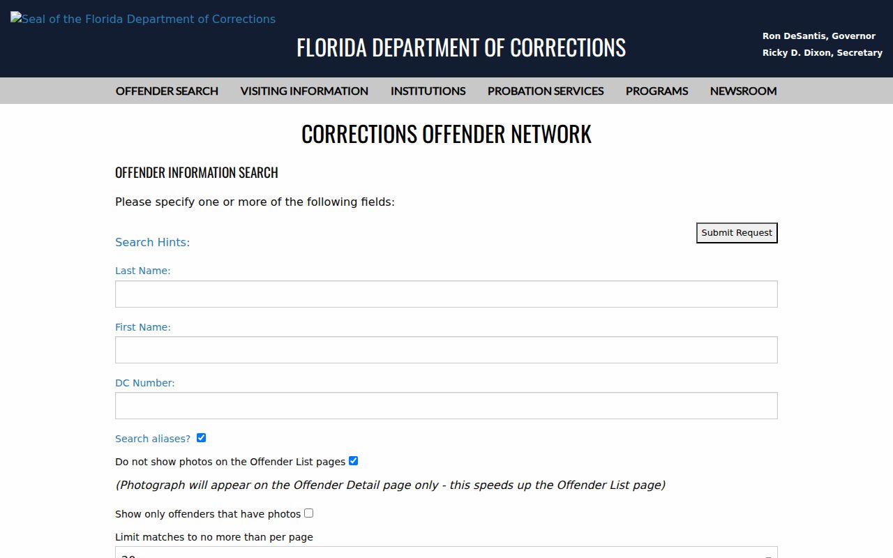 Seminole County criminal record Florida state offender search