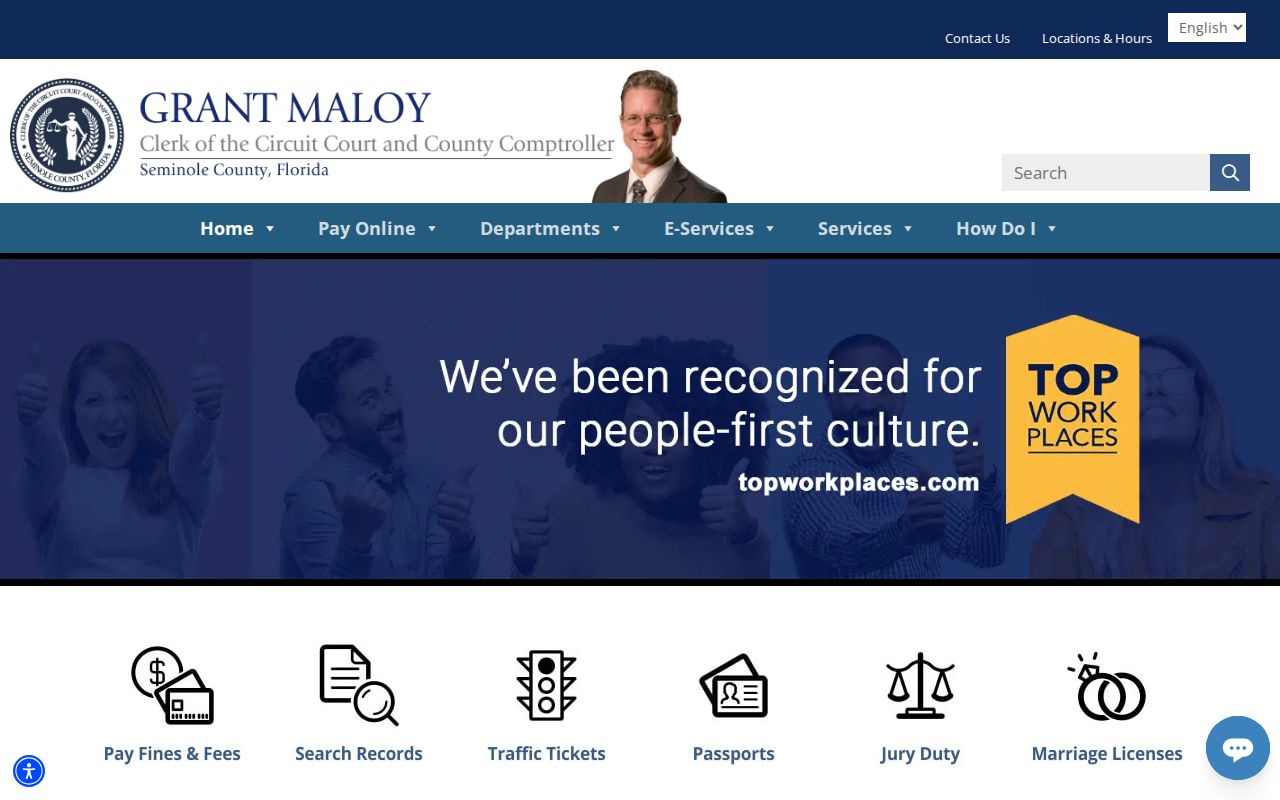 Seminole County criminal records Clerk website