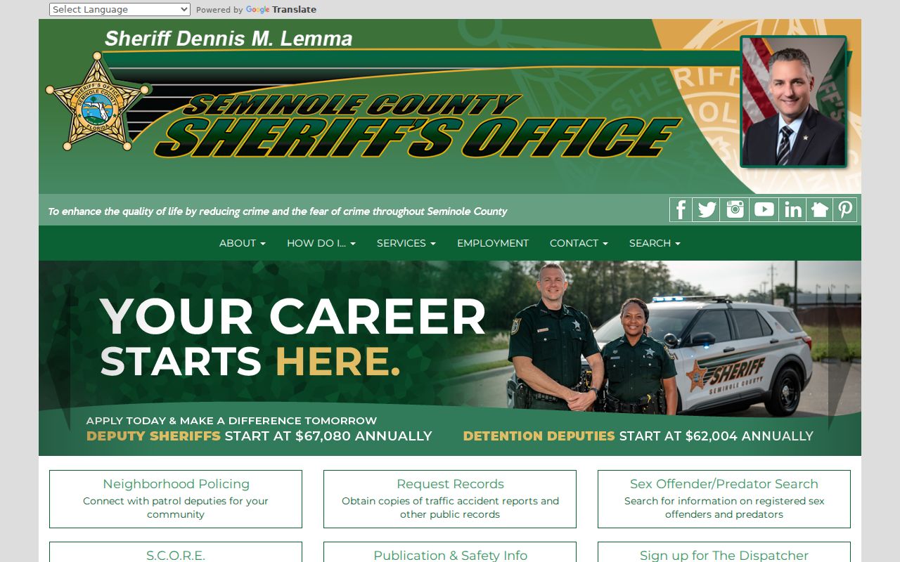 Seminole County criminal records sheriff official website