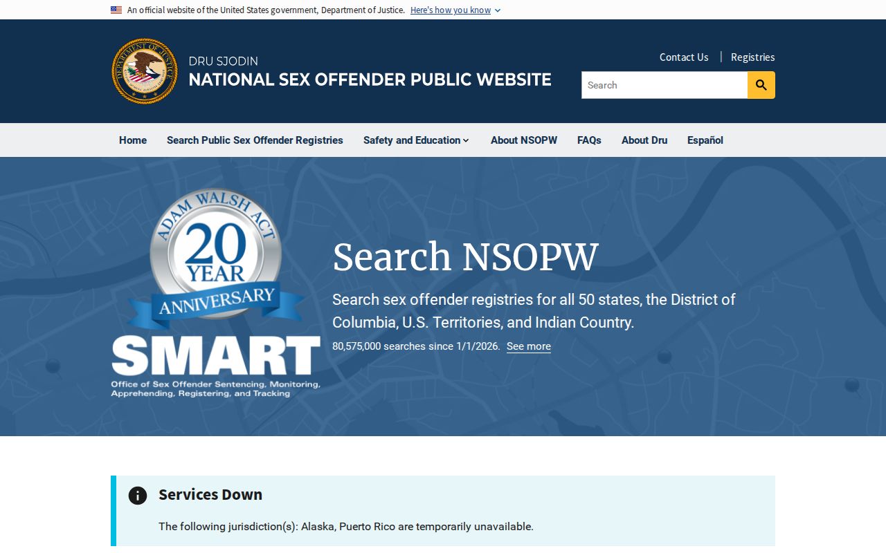 Seminole County sex offender lookup national NSOPW search